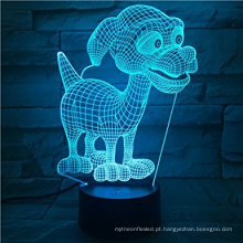 Idéias do presente Do Cão LEVOU Luzes Da Noite Ilusão 3D Lâmpada Animal Light Led Mesa Lâmpadas Únicas Presentes de Aniversário para o Bebê decoração de Casa